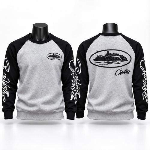 Polerón Streetwear Graphic Gris & Black.