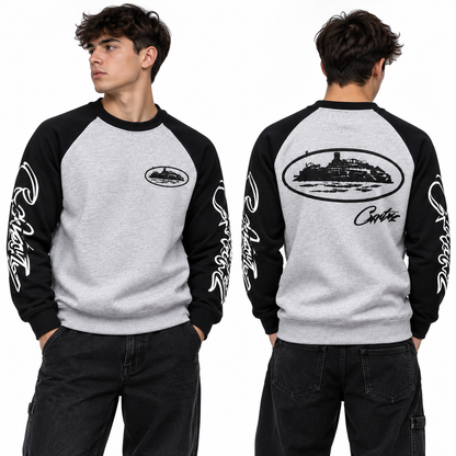 Polerón Streetwear Graphic Gris & Black.