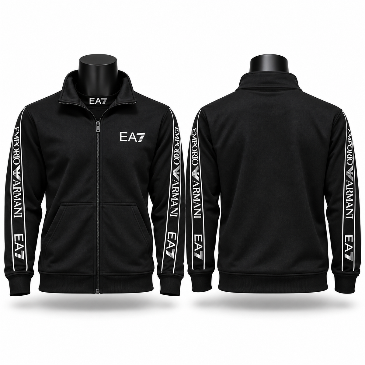 Polerón EA7 Full Zip Black